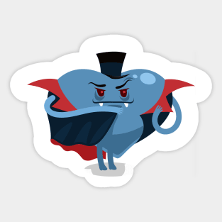 Valentines Heart Vampire Sticker